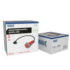 Wave EV adapterikaapeli Schuko → CEE, 0,5 m